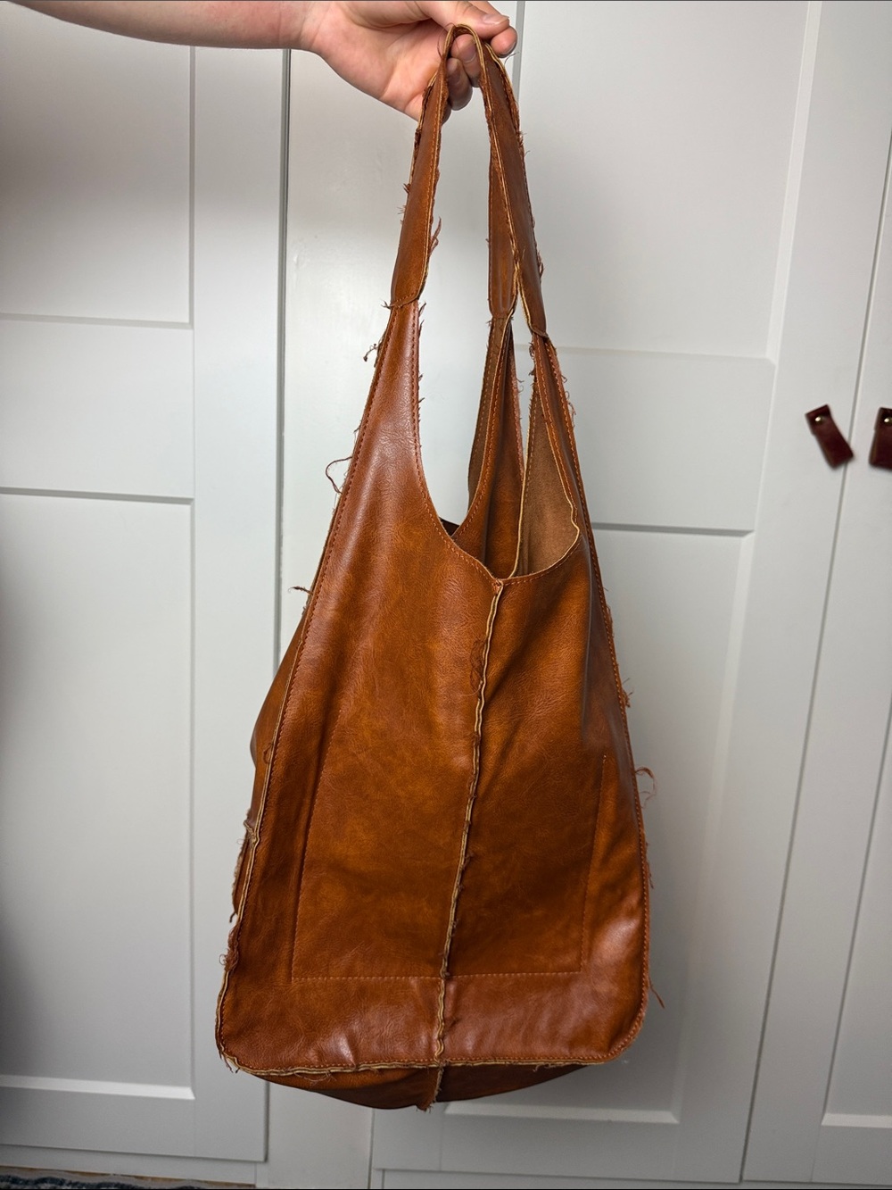 Patchwork slouchy leather bohemian market bag travel hobo satchel shoulder tote